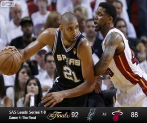 Rompicapo di 2013 NBA Finals, 1 gioco, San Antonio Spurs 92 - Miami Heat 88