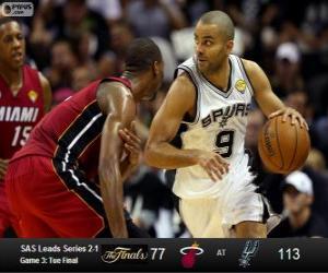 Rompicapo di 2013 NBA Finals, 3rd gioco, Miami Heat 77-San Antonio Spurs 113