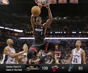 Rompicapo di 2013 NBA Finals, 4 partit, Miami Heat 109 - San Antonio Spurs 93