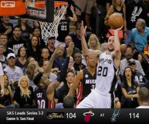 Rompicapo di 2013 NBA Finals, 5 partito, Miami Heat 104 - San Antonio Spurs 114