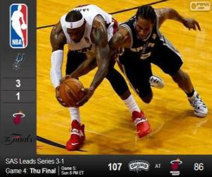 Rompicapo di 2014 NBA Finals, quarto partito, San Antonio Spurs 107 - Miami Heat 86