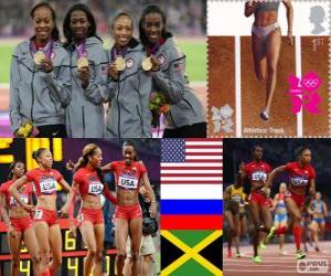 Rompicapo di 4x400m atletica femminile LDN12