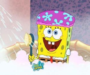 Rompicapo di SpongeBob sotto la doccia