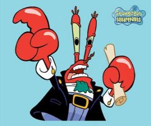 Rompicapo di Eugene H. Granchio, Mr. Granchio è il proprietario del ristorante dove SpongeBob e Squiddi lavoro