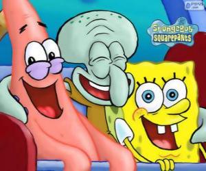 Rompicapo di SpongeBob SquarePants ed i suoi amici Patrick Stella e Squiddi Tentacolo