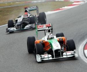 Rompicapo di Adrian Sutil - Force India - Shanghai 2010