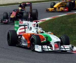 Rompicapo di Adrian Sutil - Force India - Barcelona 2010