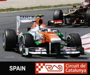 Rompicapo di Adrian Sutil - Force India - Circuit de Catalunya, Barcellona, 2013