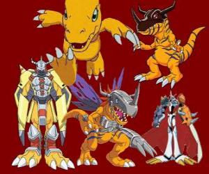 Rompicapo di Agumon è uno dei digimon principali. Agumon è un Digimon molto coraggiosa e divertente