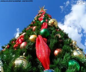 Rompicapo di Albero di Natale con palline di Natale
