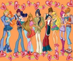 Rompicapo di Alcune delle Winx Club con i loro fidanzati