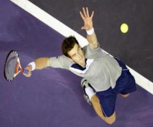 Rompicapo di Andy Murray pronto a colpire il servizio