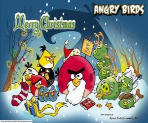 Rompicapo di Angry Birds si desidera Buon Natale