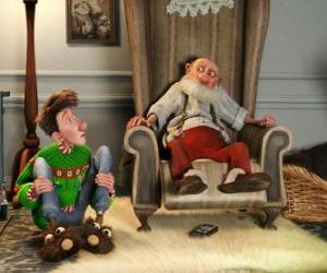 Rompicapo di Arthur Christmas amb el seu avi