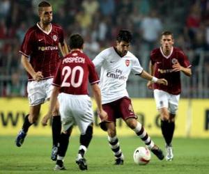 Rompicapo di Azione di una partita di calcio allo stadio