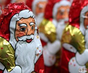 Rompicapo di Babbo Natale di cioccolato