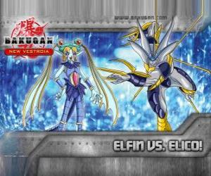 Rompicapo di Bakugan Elfin contro Bakugan Elico