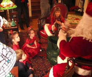 Rompicapo di Bambino a parlare con Babbo Natale