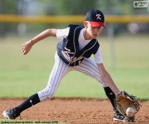 Rompicapo di Bambino gioca a baseball