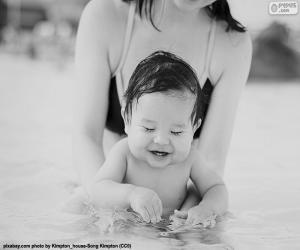 Rompicapo di Bambino nella piscina