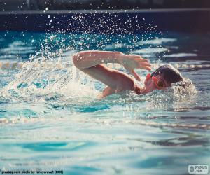 Rompicapo di Bambino nuoto