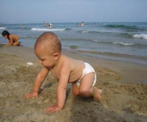 Rompicapo di Bambino spiaggia