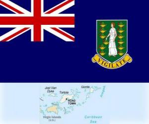 Rompicapo di Bandera de les Illes Verges Britàniques, territori britànic d'ultramar al Carib