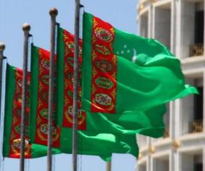 Rompicapo di Bandiera del Turkmenistan