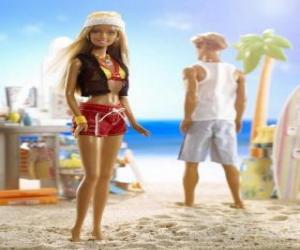 Rompicapo di Barbie e Ken in spiaggia