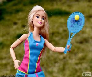 Rompicapo di Barbie giocare a tennis