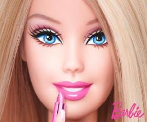 Rompicapo di Barbie è dipinta labbra