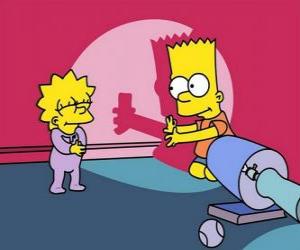 Rompicapo di Bart distraendo la sorella Maggie