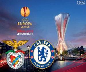 Rompicapo di Benfica vs Chelsea. Europa League 2012-2013 finale a l'Arena di Amsterdam, Paesi Bassi