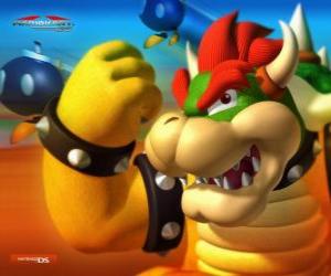 Rompicapo di Bowser o Re Koopa, il nemico principale nei giochi di Mario