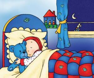 Rompicapo di Caillou dormire