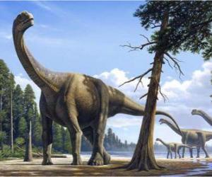 Rompicapo di Camarasaurus nel paesaggio