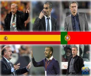 Rompicapo di Candidati per il Coach Coppa del Mondo di Calcio degli Uomini dell'Anno 2010 (Vicente del Bosque, Pep Guardiola, José Mourinho)