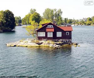 Rompicapo di Casa su una piccola isola