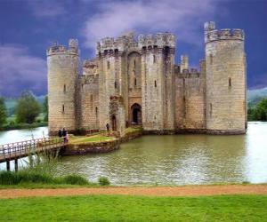 Rompicapo di Castello con un ponte sopra il fiume