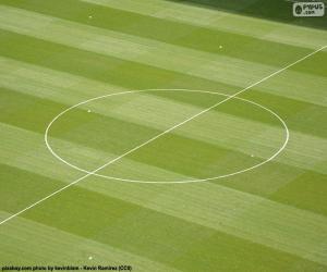 Rompicapo di Centro del cerchio di un campo di calcio