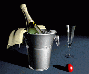 Rompicapo di Champagne o spumante pronta a festeggiare il nuovo anno