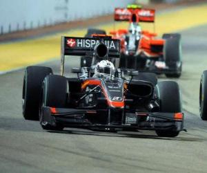 Rompicapo di Christian Klien - HRT - Singapore 2010