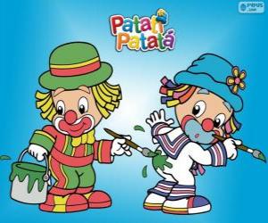 Rompicapo di Clown Patati Patatá, due pittori