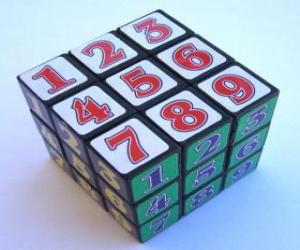 Rompicapo di Cubo di Rubik con numeri