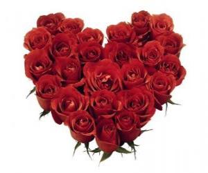 Rompicapo di Cuore di rose rosse