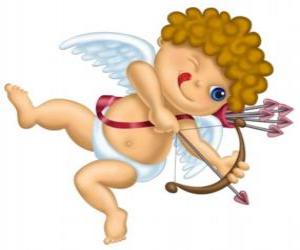 Rompicapo di Cupido scoccare una freccia con l'arco