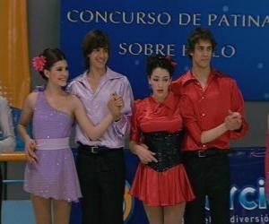Rompicapo di danza Guido, Tamara, Josefina e Gonzalo nel concorso di pattinaggio sul ghiaccio