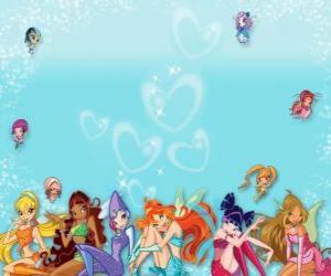 Rompicapo di Del Winx Club che raccoglie la sua pixies fata o mini