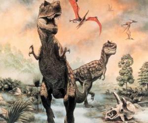 Rompicapo di Dinosauri e pterodactylus
