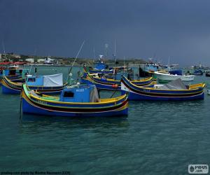 Rompicapo di Diverse barche da pesca